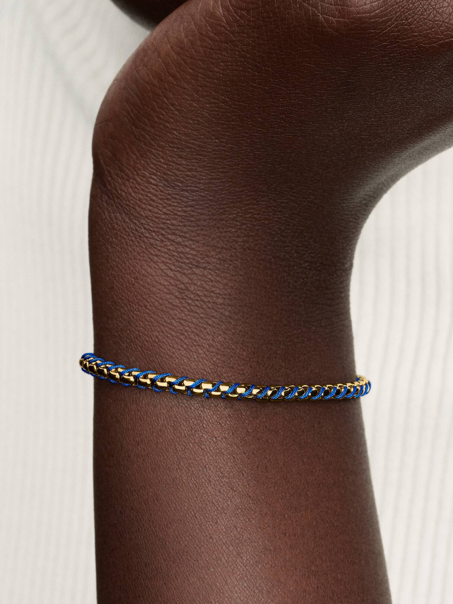 Pulsera Cadena Caja Cordón Azul