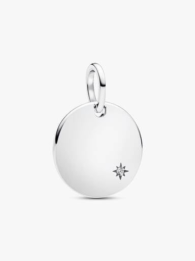 Colgante Etiqueta con Diamante Sintético Grabable