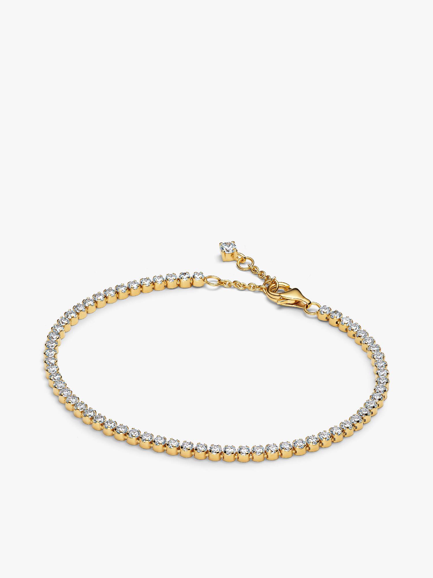 Pulsera de Tenis Brillante con engaste a nivel