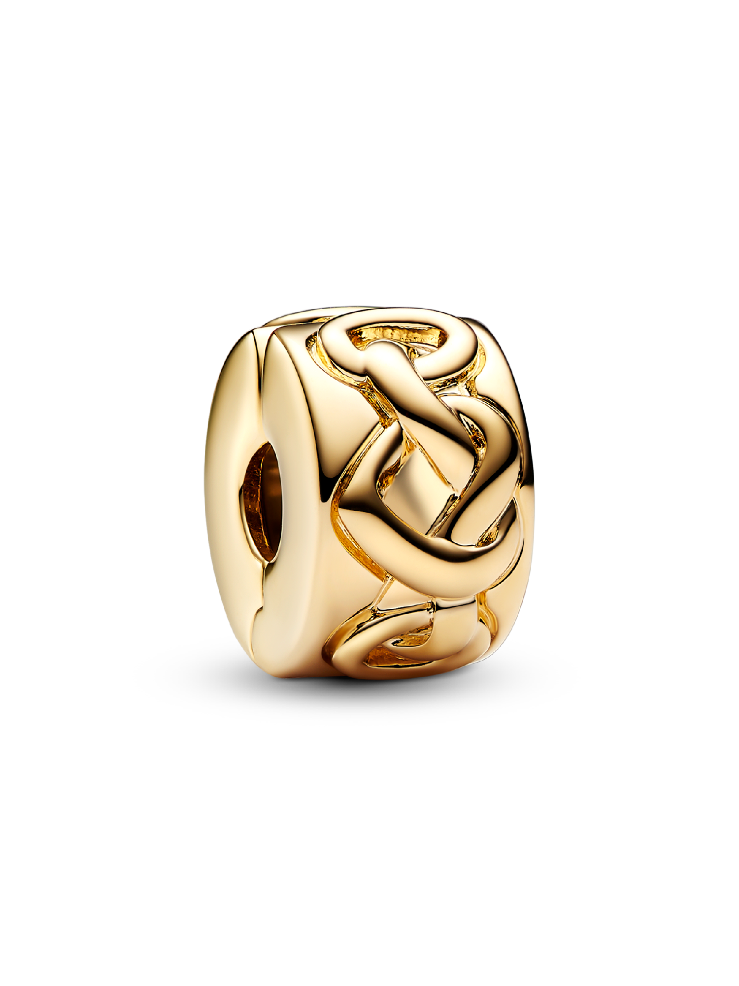 Charm de Clip Corazones Anudados