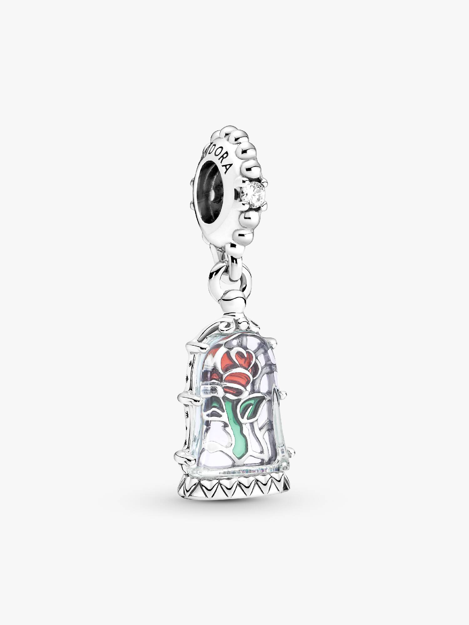 Charm Colgante Rosa Encantada de La Bella y la Bestia de Disney
