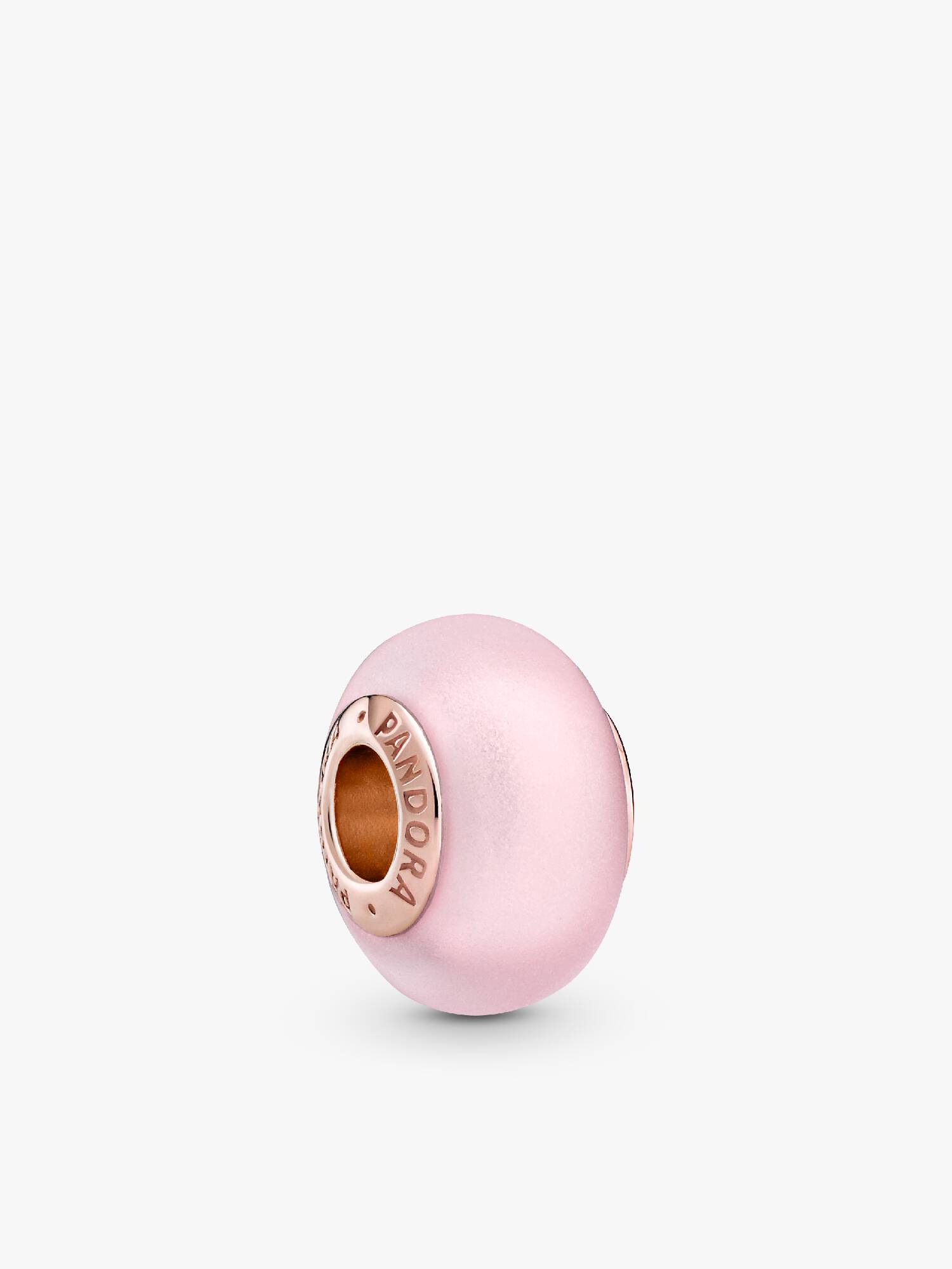 Charm de Cristal de Murano Rosa Mate