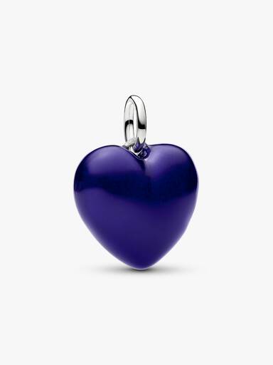 Charm Colgante Corazón Volumen Azul