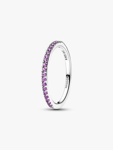 Anillo Banda Brillante Morado Brillante