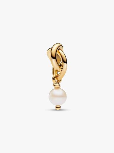 Charm Colgante Círculo Eternity Perla Cultivada De Agua Dulce
