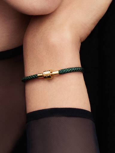 Pulsera Cordón Verde Brillante