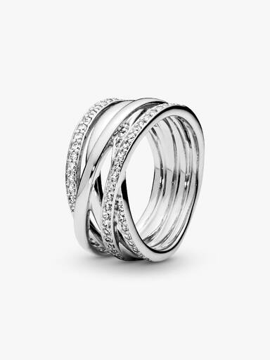 Anillo Líneas Brillantes y Pulidas