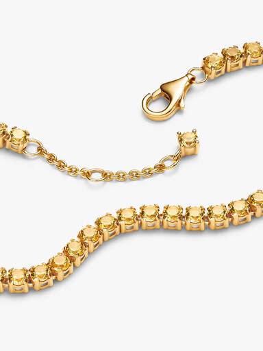 Pulsera Tenis Amarillo Brillante