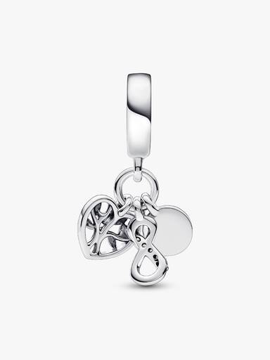 Charm Colgante Triple Infinito y Familia