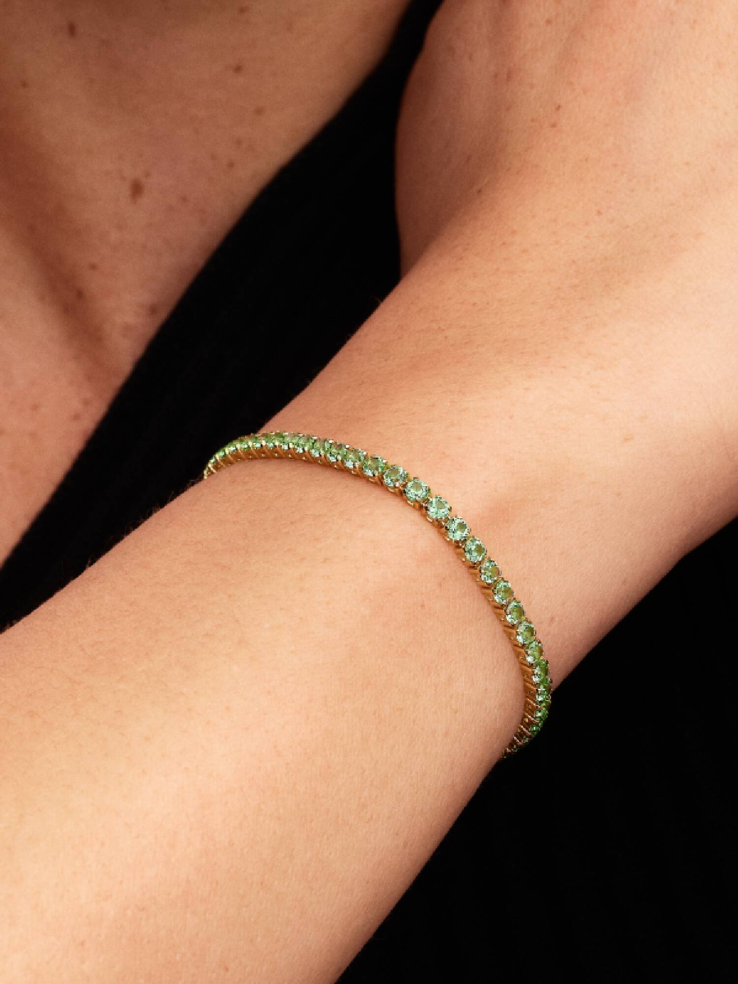 Pulsera de Tenis Verde Brillante
