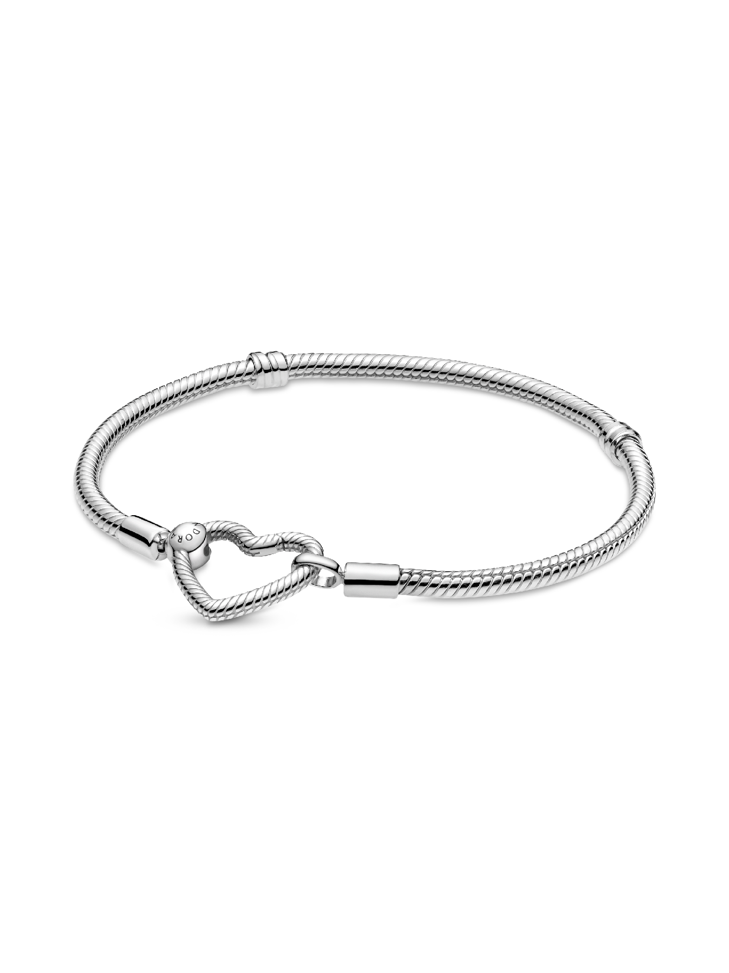 Pulsera Cadena de Serpiente con Cierre de Corazón