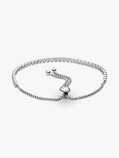 Pulsera de Tenis Deslizante Brillante