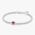 Pulsera de Tenis Corazón Brillante Rojo Pulsera de Tenis Corazón Brillante Rojo