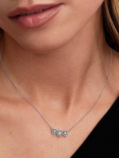 Collares Triple Halo Corazón