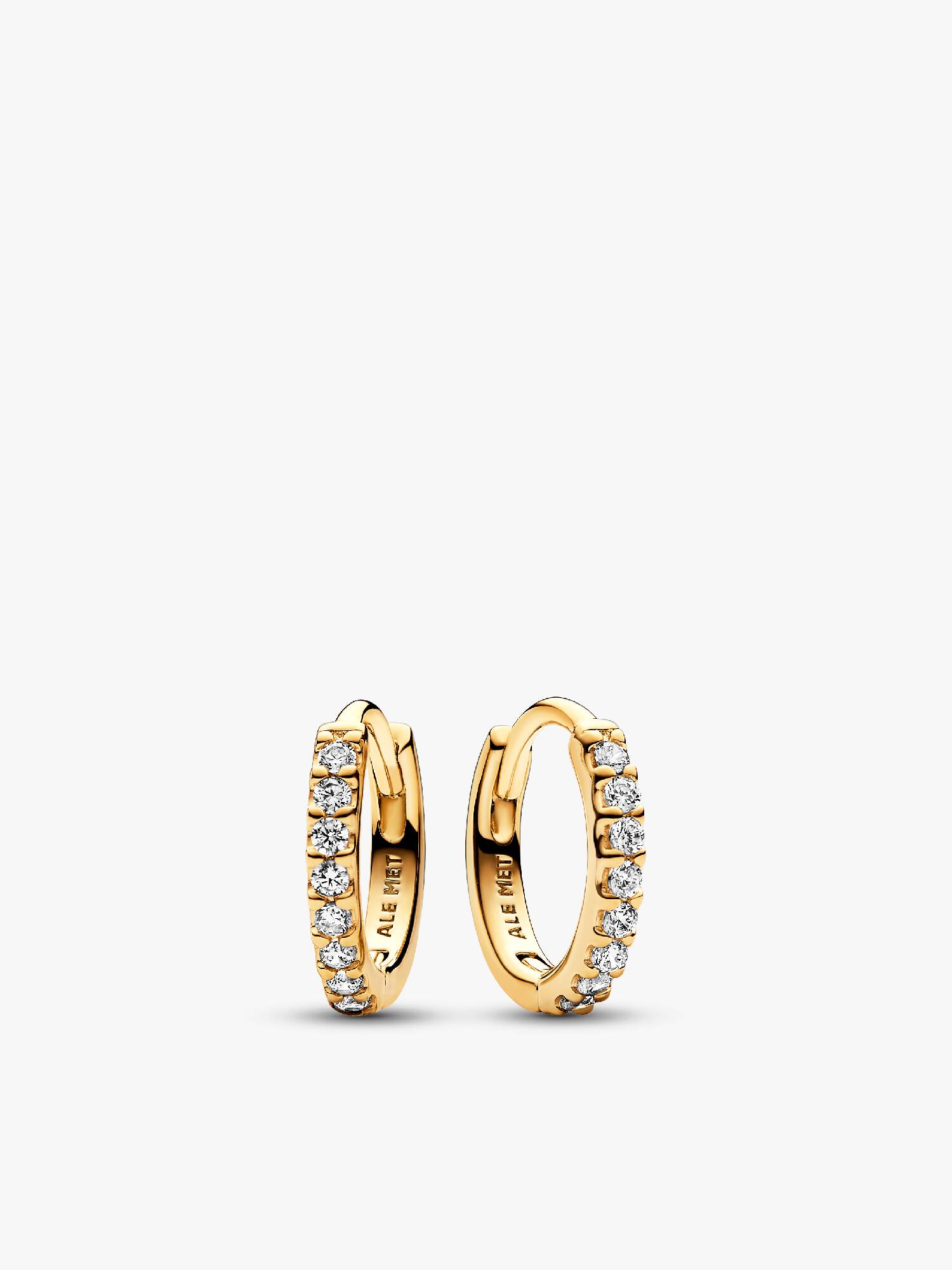 Pendientes de Aro Abrazo Brillante