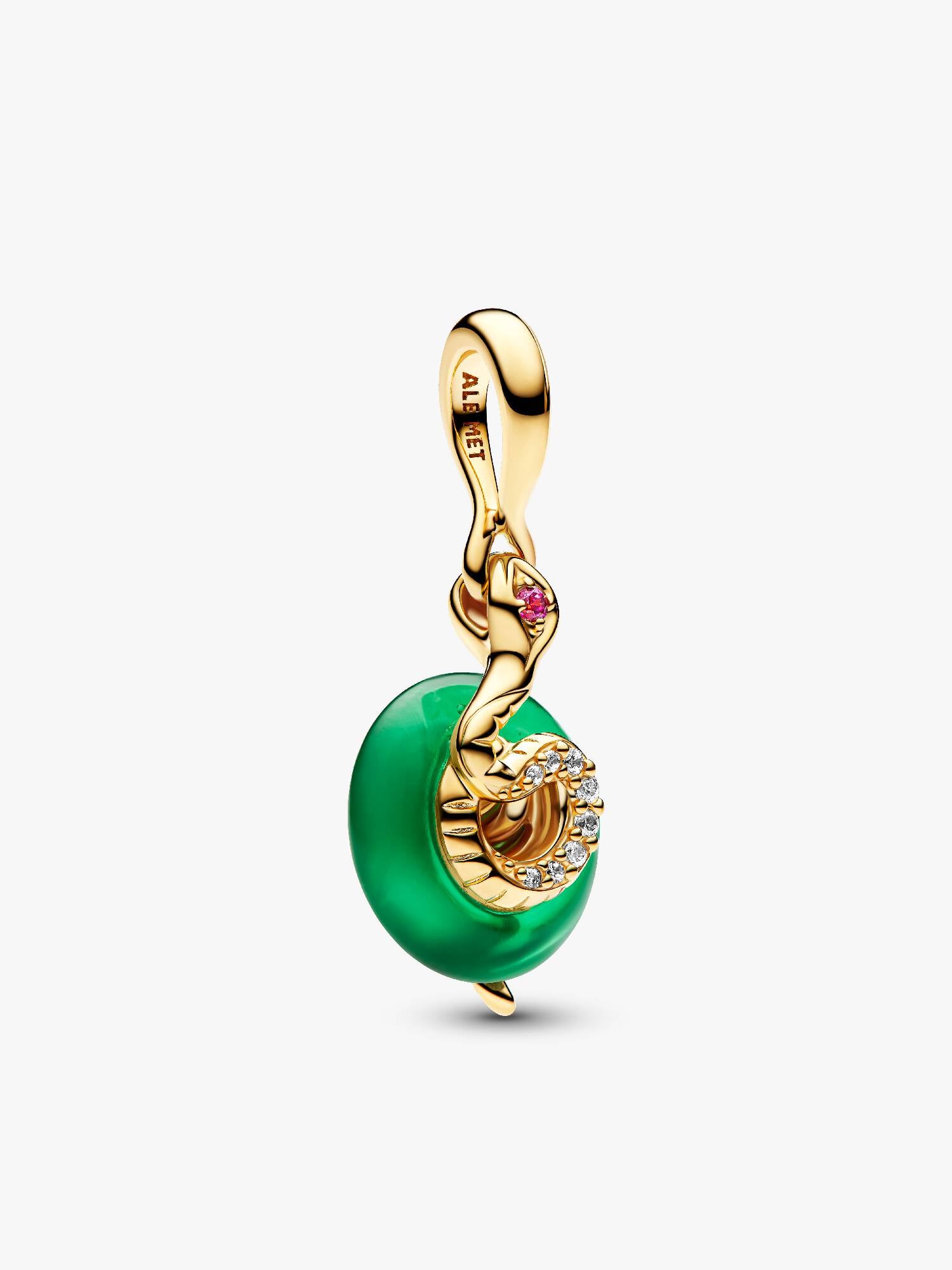 Charm Colgante Serpiente Verde de Cristal de Murano