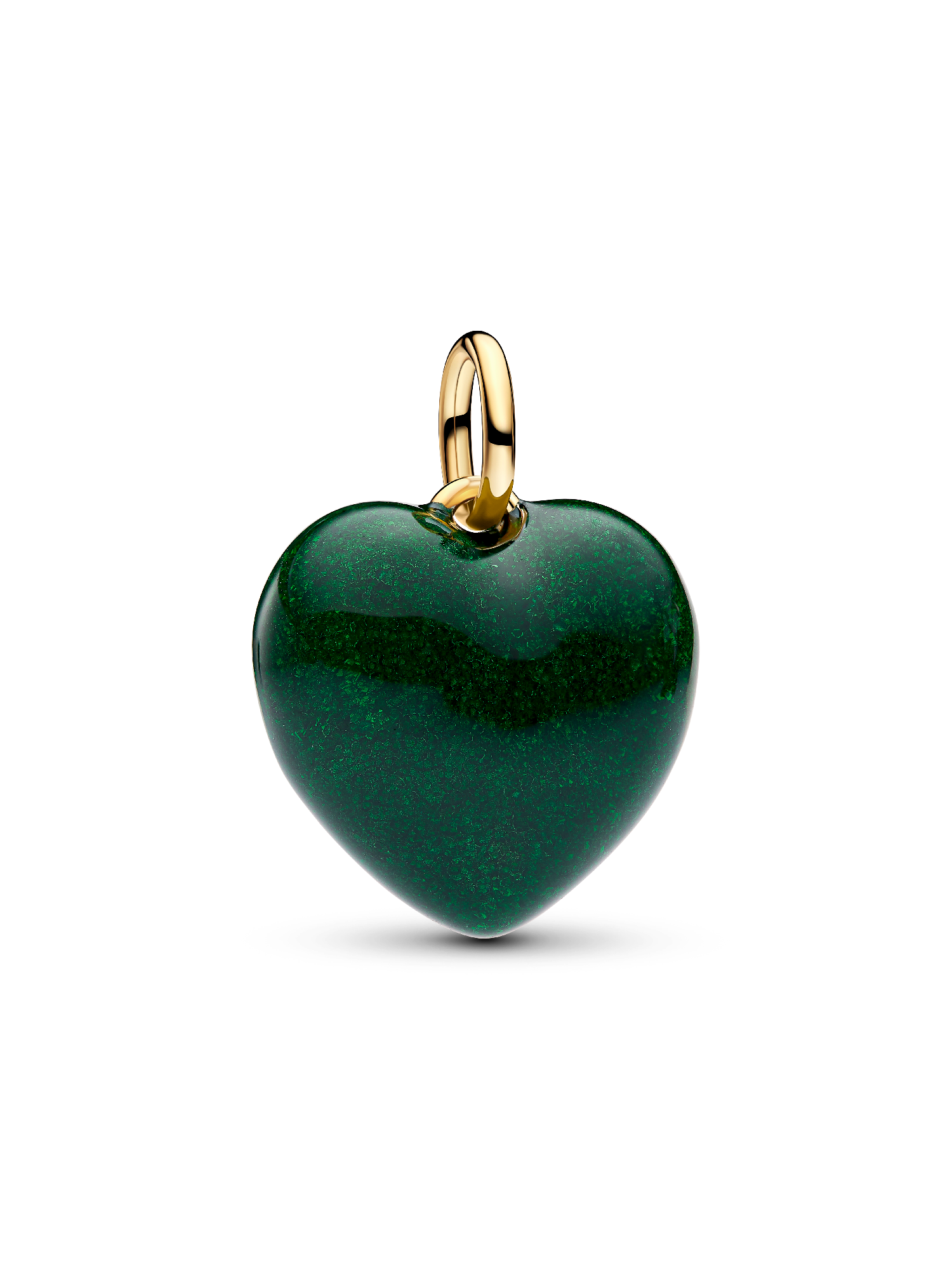Charm Colgante Corazón Volumen Verde