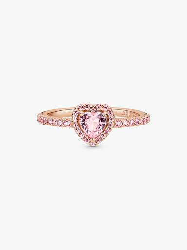 Anillo Corazón Brillante Elevado