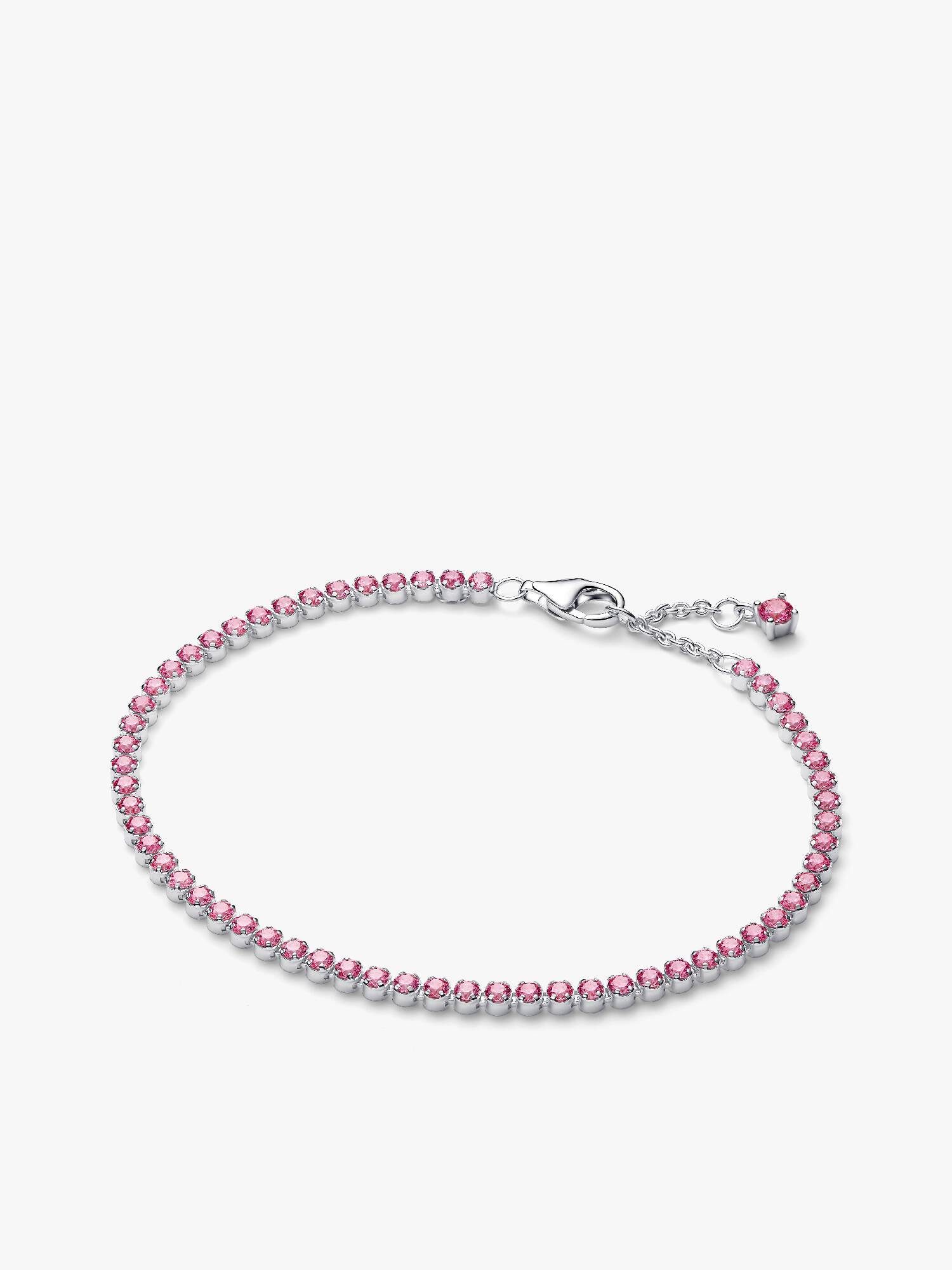 Pulsera de Tenis Fina Rosa