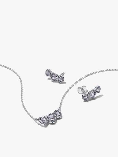 Conjunto de Regalo Triple Corazones y Halos