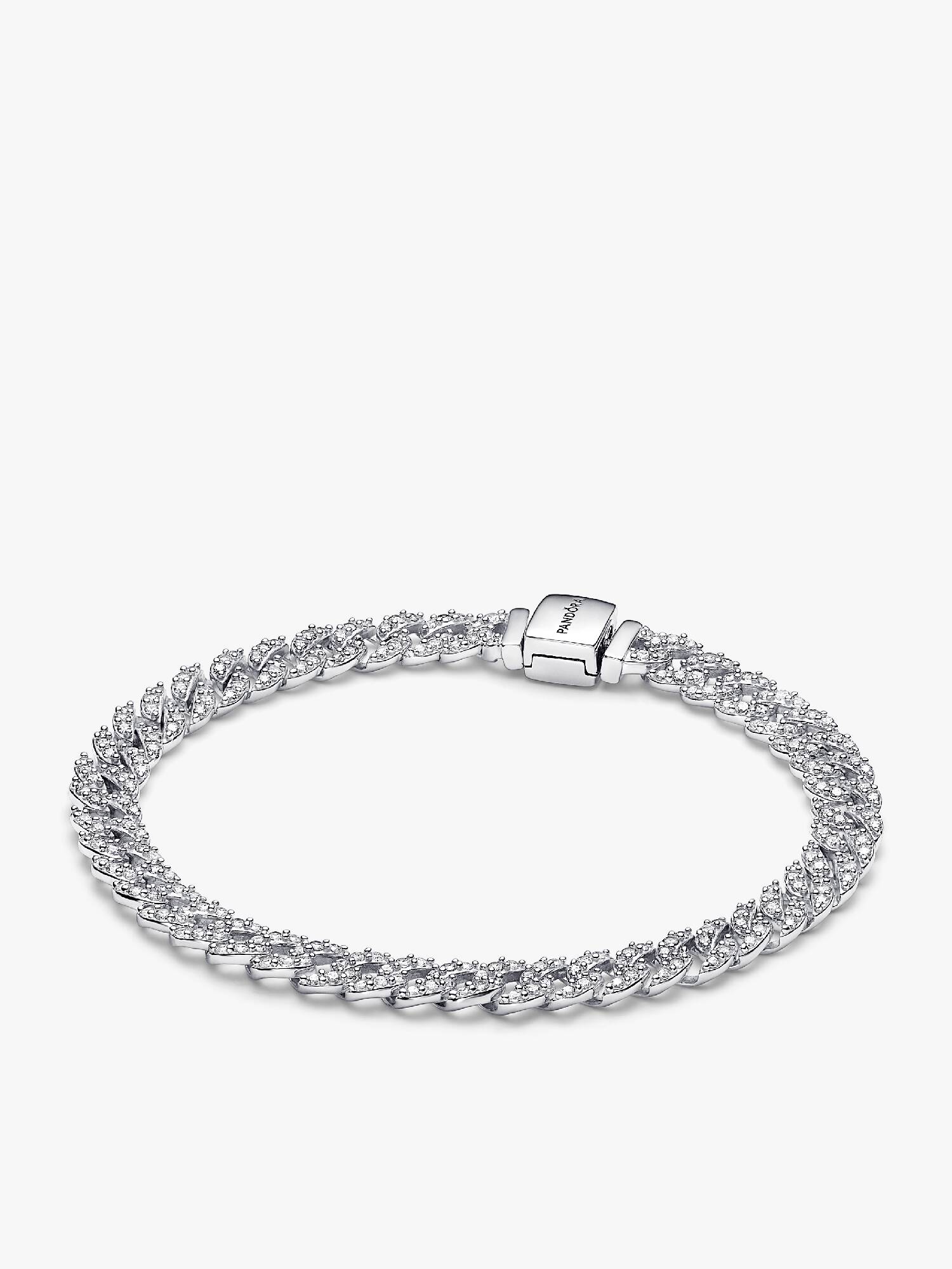 Pulsera de Cadena Cubana de Pavé de Pandora Timeless