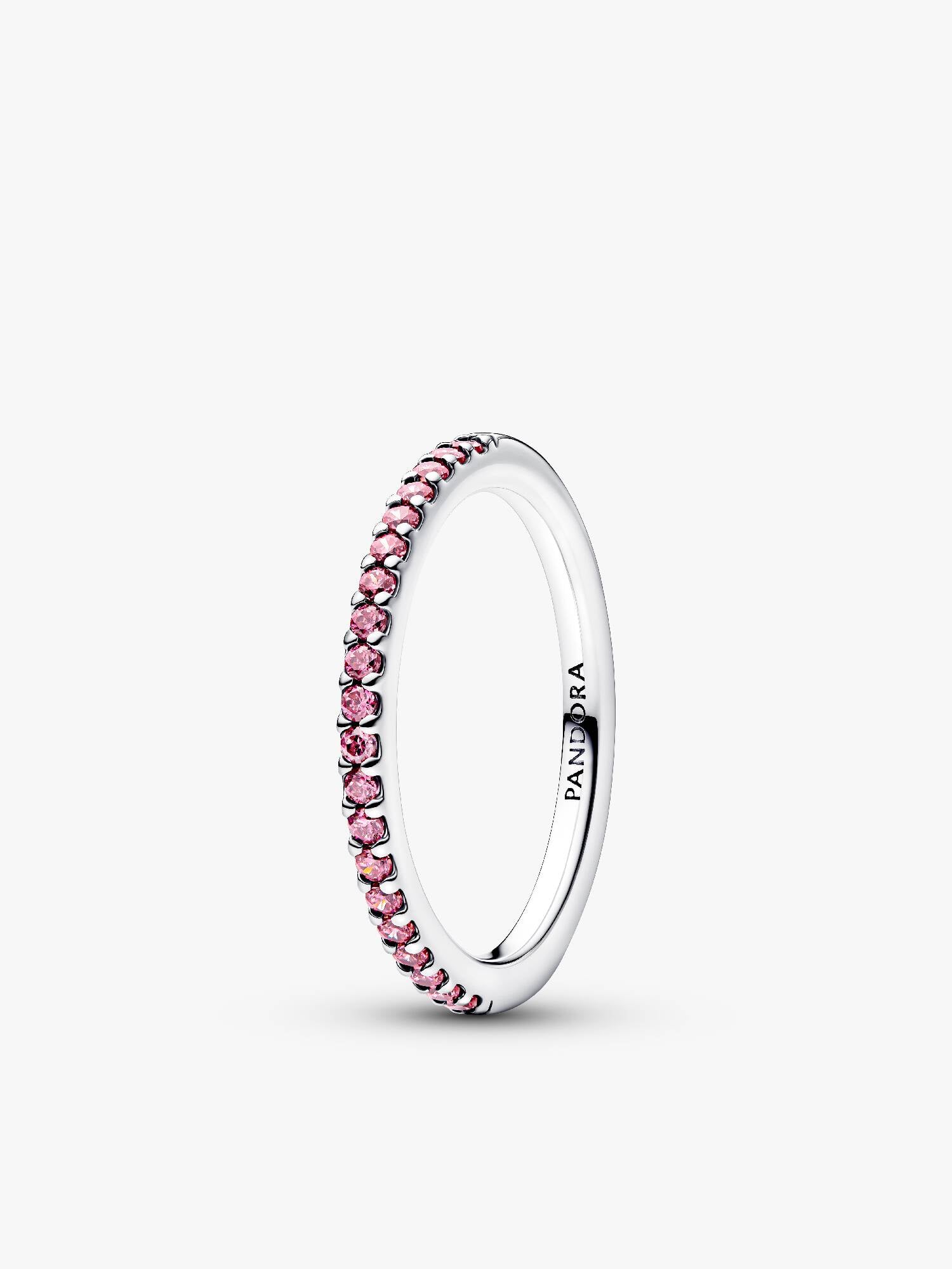 Anillo Banda Brillante Rosa