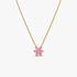 Collar con Colgante Flor Rosa Brillante Collar con Colgante Flor Rosa Brillante
