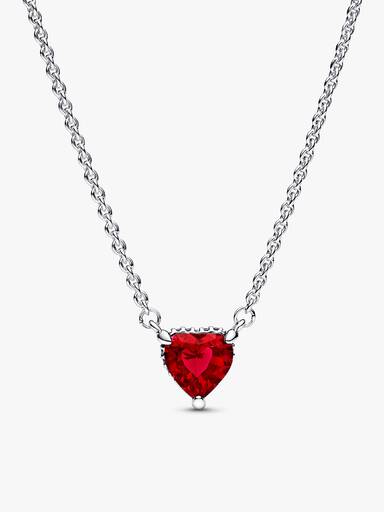 Conjunto de Regalo Collar, Pendientes y Anillo Corazón Rojo