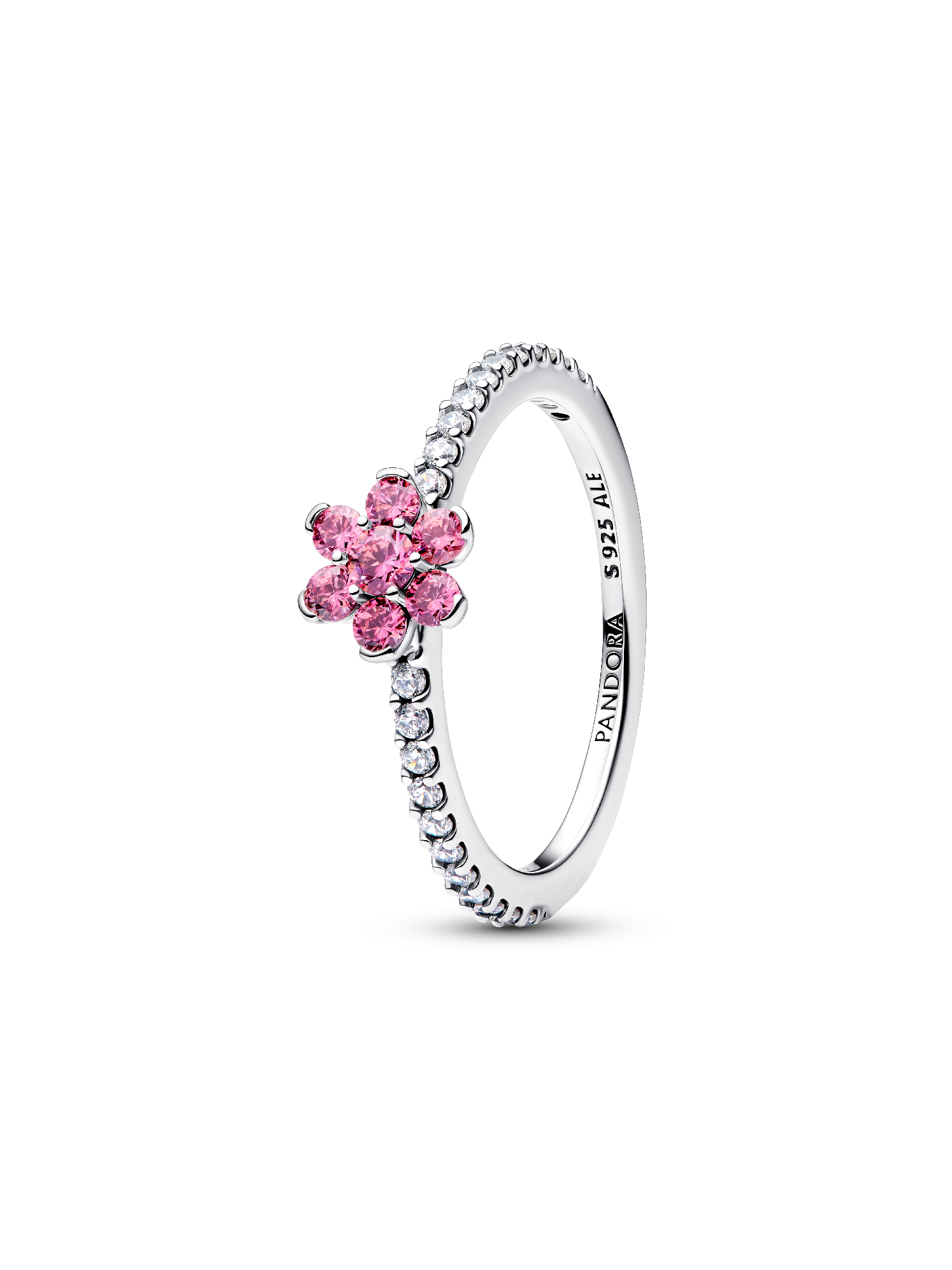 Anillo Flor Brillante Rosa