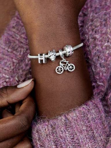 Charm de Clip Filas Brillantes Rosa