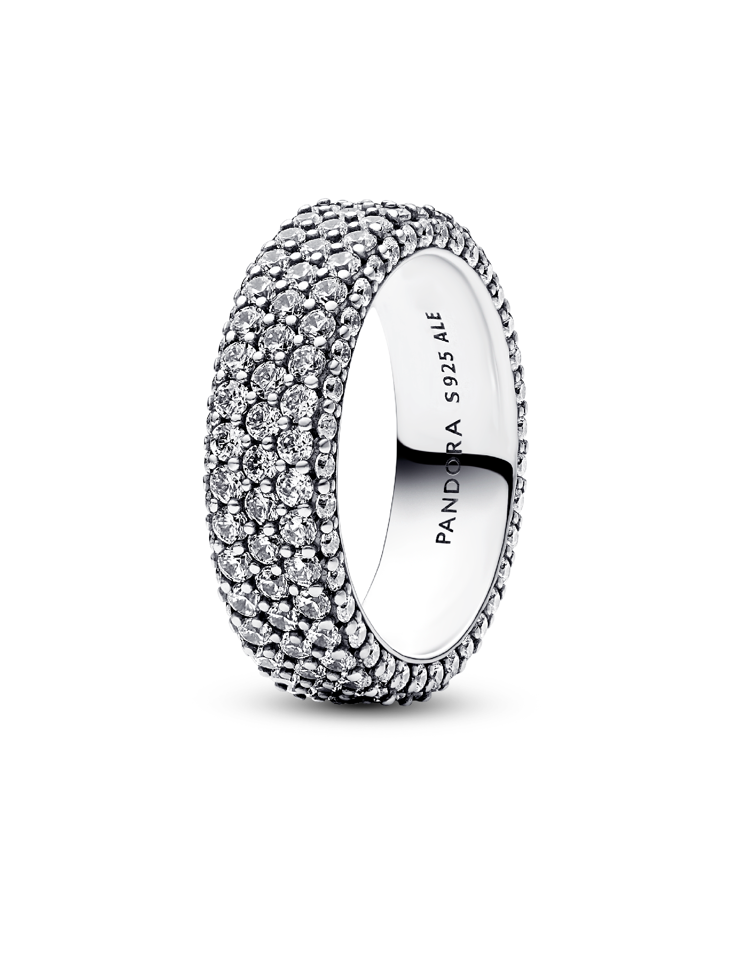 Anillo Triple Fila de Pavé Grabable
