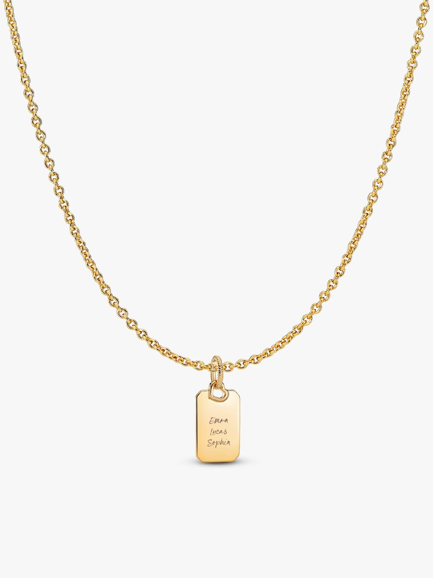 Conjunto de Regalo Collar y Colgante Rectangular Grabable