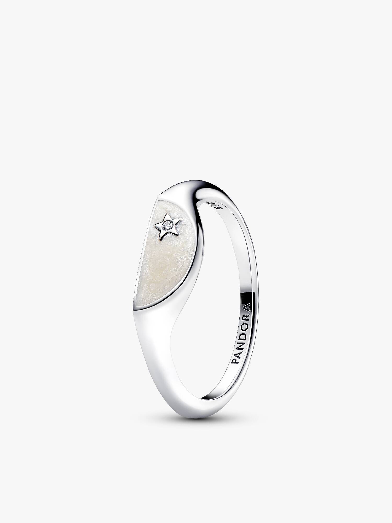 Anillo Mitad Sello Esmaltado