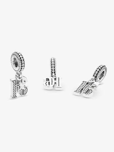 Charm colgante en plata de ley 16 Años de Amor