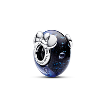 Charm Cristal de Murano Azul Mickey Mouse & Minnie Mouse de Disney