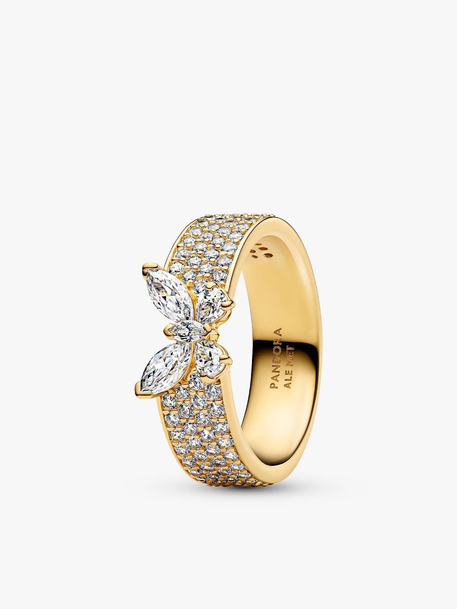 Anillo Ancho Mariposa Brillante