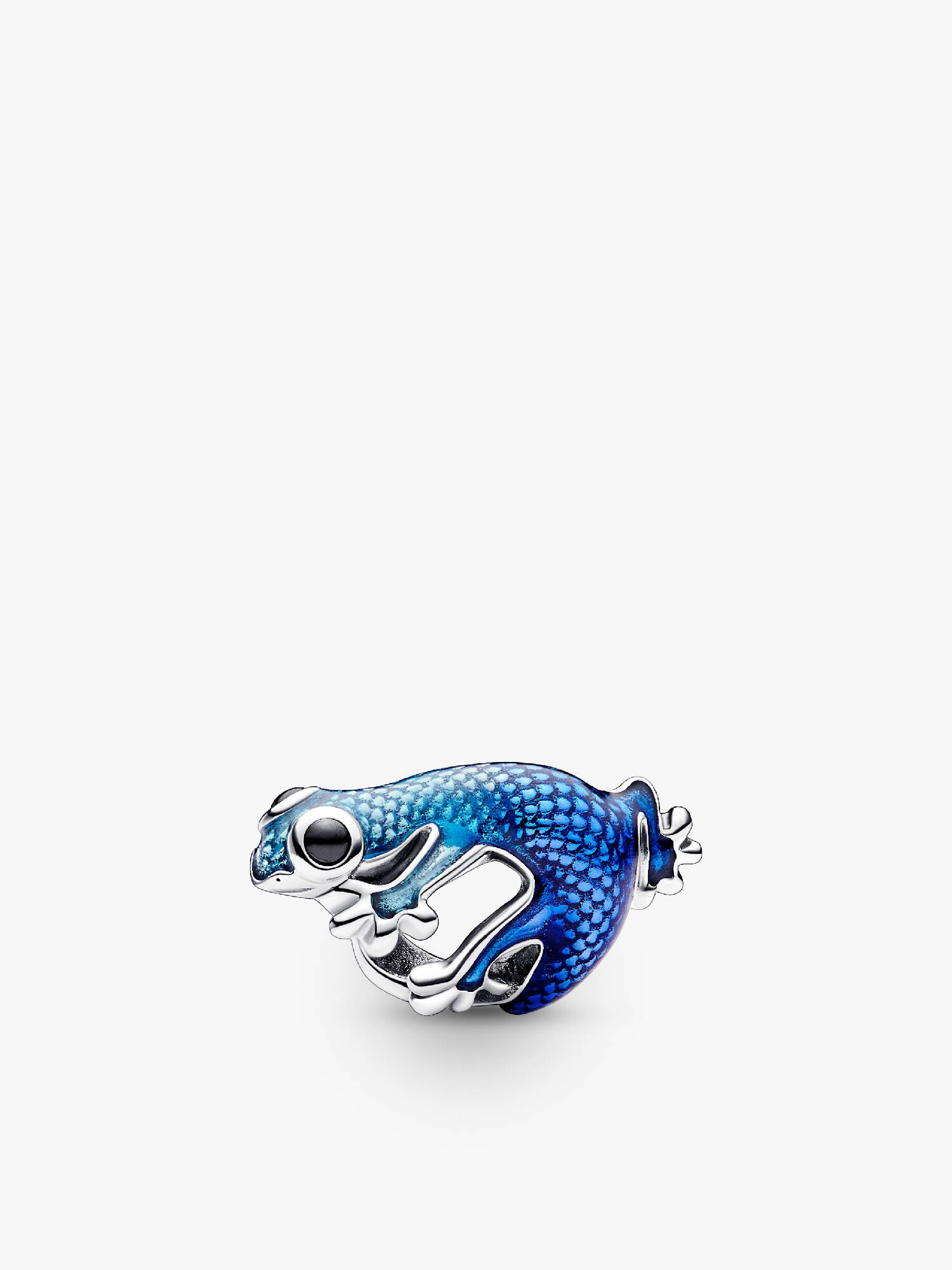 Charm Geco Azul Metálico