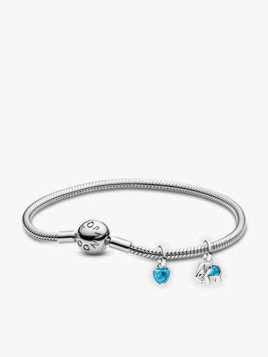 Conjunto de Regalo Pulsera Elefante y Corazón Turquesa