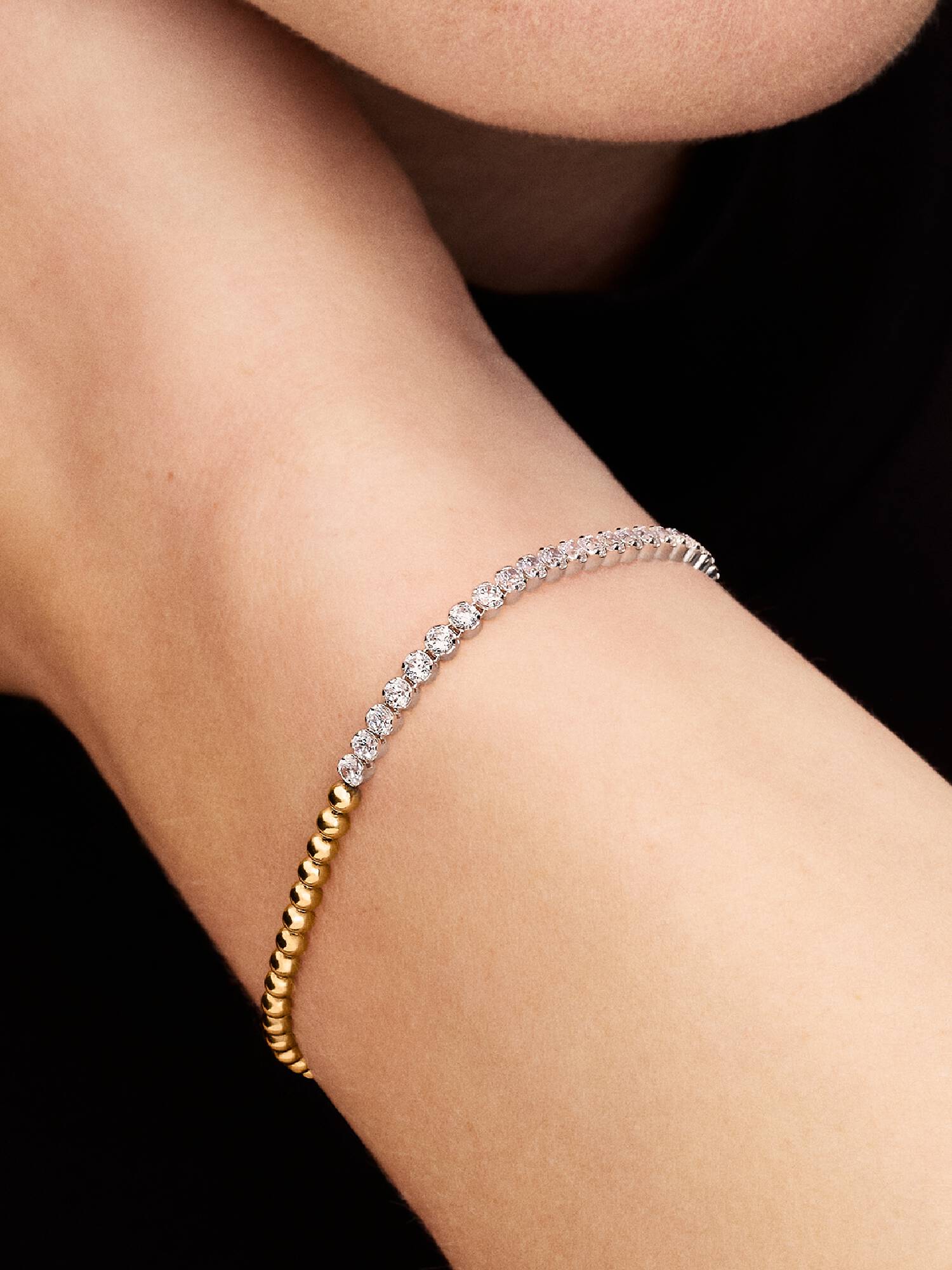 Pulsera Tenis y Cuentas