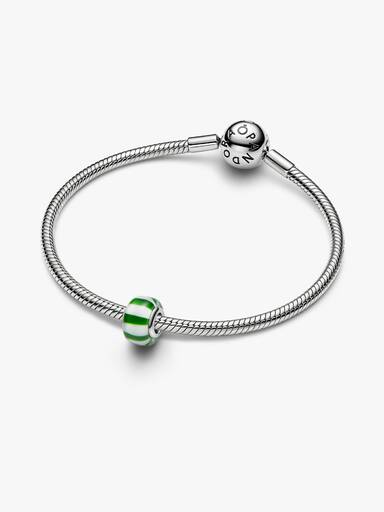 Charm Cristal de Murano Caramelo Navideño Verde