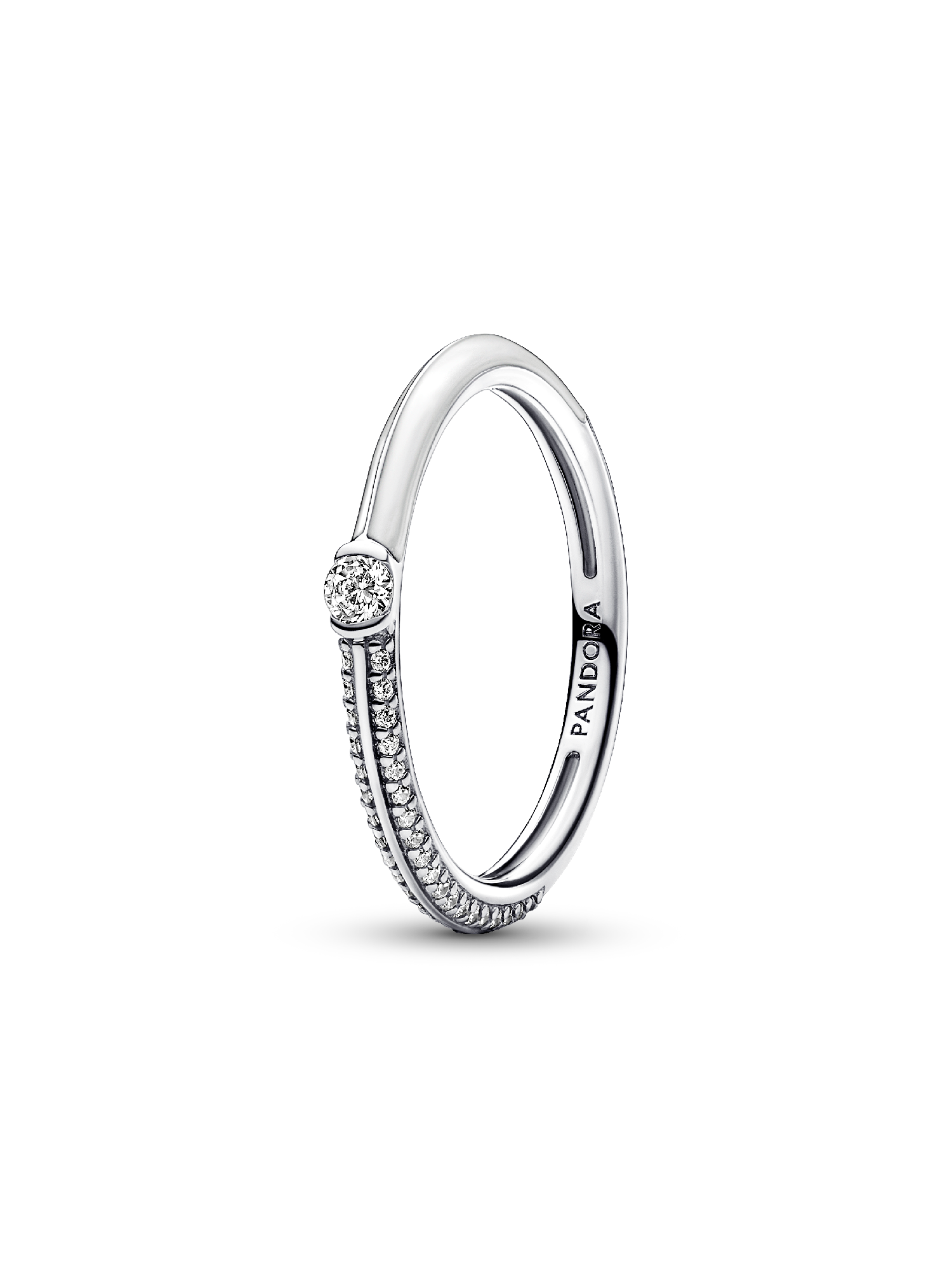 Anillo Dual Blanco y Pavé