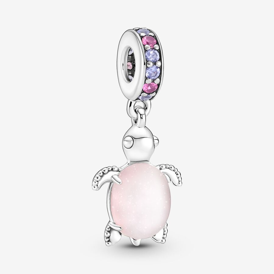 Charm Colgante Tortuga Cristal de Rosa | Pandora ES