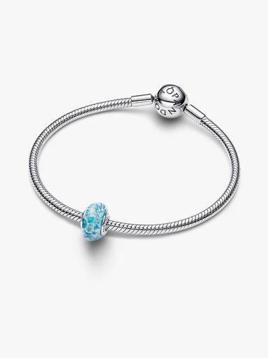 Charm Cristal de Murano Turquesa y Brillante