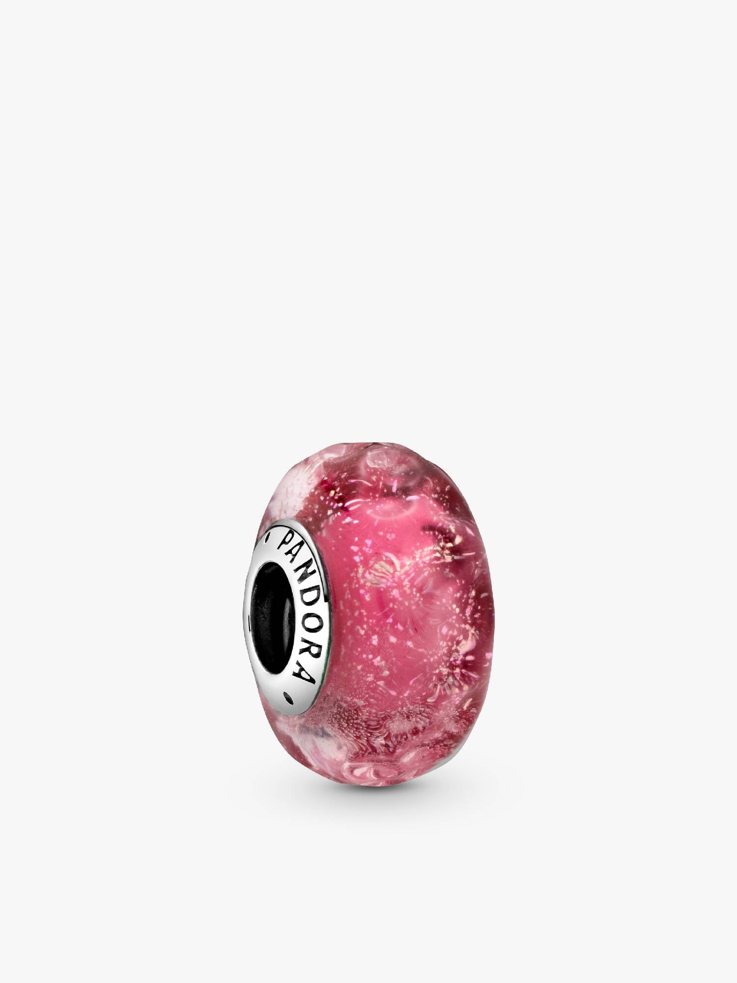 Charm de Cristal de Murano Rosa Fantasía Ondulado