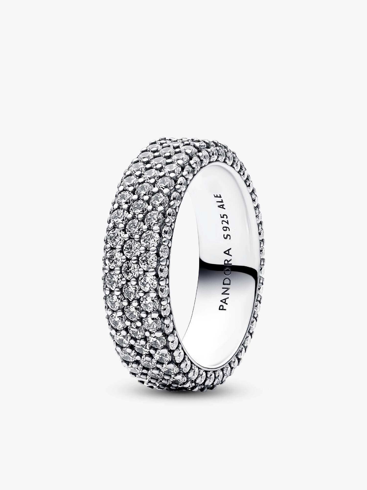 Anillo Triple Fila de Pavé Grabable