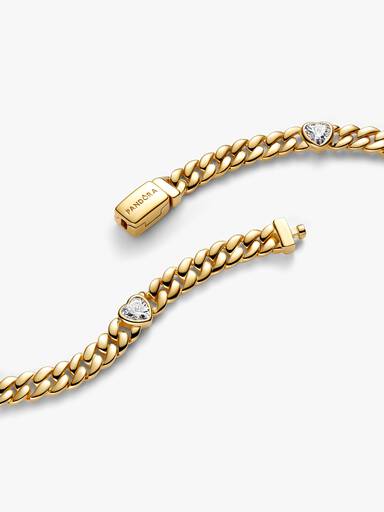 Pulsera de Cadena Cubana Corazón