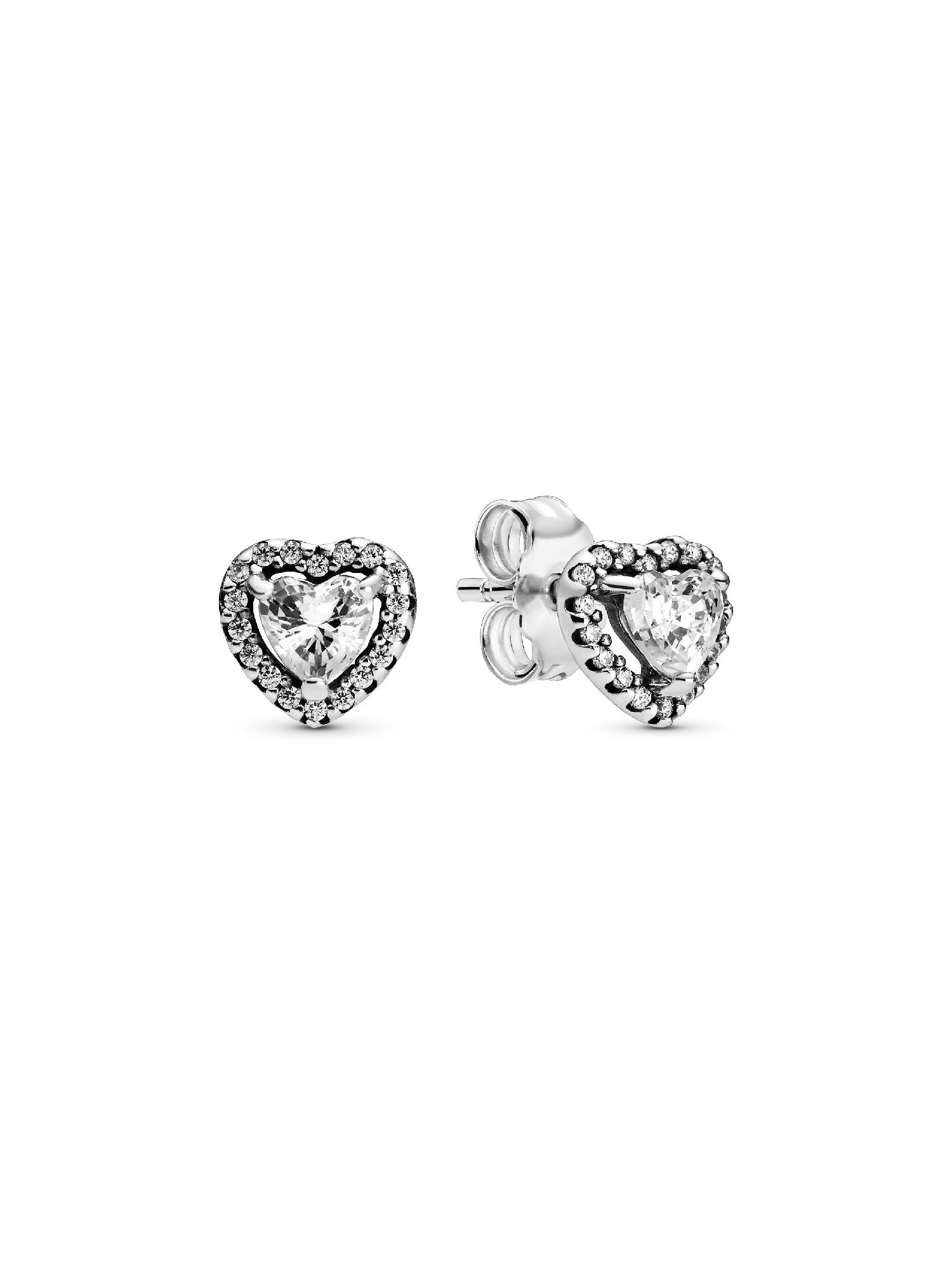 Pendientes de Botón Corazón Elevado