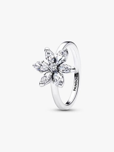 Anillo Cóctel Herbario Flor Brillante