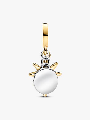 Charm Colgante Grabable Estrella Polar con diamante sintético creado en laboratorio