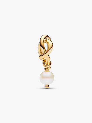 Charm Colgante Círculo Eternity Perla Cultivada De Agua Dulce